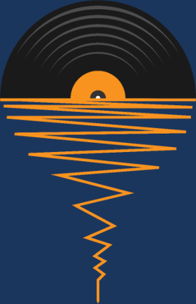 Motif Collectionneur de Vinyles Coucher de Soleil personnalisé sur vêtement