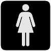 Toilet sign for women