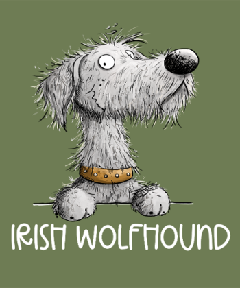 Chien Cartoon Lévrier Irlandais - Envie de promenade