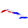 Cuba Shape Flag