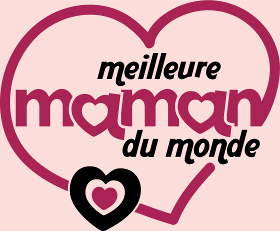 Motif La Meilleure Maman du Monde personnalisé sur vêtement