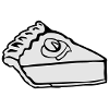 Slice of pumpkin pie