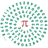 Kreiszahl pi (enge Spirale, 2c)