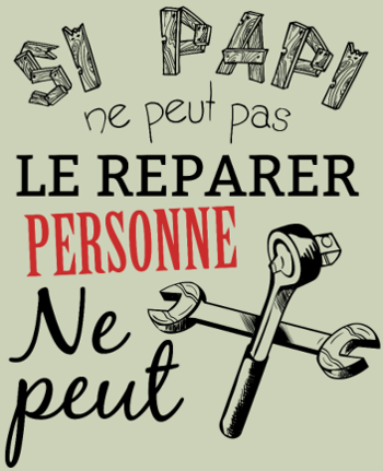 T-shirt Papi Bricoleur - L'Expert des Réparations