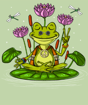 Plongez dans un océan de calme avec notre design exclusif Grenouille Zen Hippie. Cette grenouille méditative, parée de ses lunettes et du si...