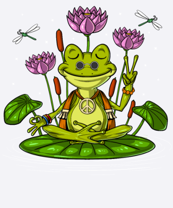 Hippie Frog Zen Yoga Meditation