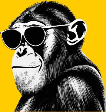 Chimpanzé lunettes de soleil
