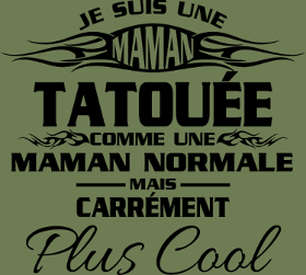 Offrez le t-shirt 'Maman Tatouée Tendance', idéal pour la Fête des Mères ou pour faire plaisir. Un style unique pour les mamans modernes et ...