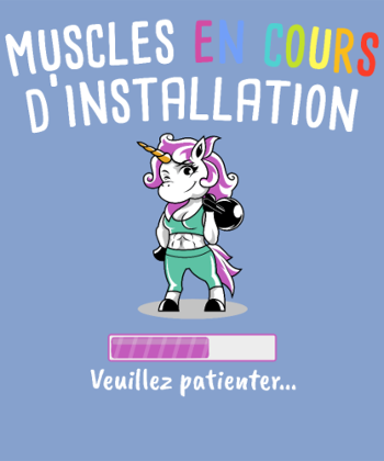 Muscles en Cours : Licorne Fitness Humour - Cadeau Sportif