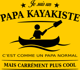 Le cadeau parfait pour le papa kayakiste ! Affichez sa passion avec ce t-shirt stylé. Idéal pour la Fête des Pères et les sorties en eau.