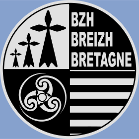 Portez fièrement les couleurs de la Bretagne avec cet emblème circulaire. Il réunit les symboles iconiques comme l'hermine, le triskel et le...