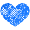 Heart with holes (blue)