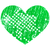Heart with holes (green)