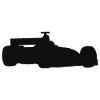 F1 racing car silhouette