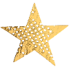 Star with holes (gold)