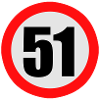 Panneau de limitation 51
