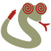 Hypnotisk orm / swirly eyed snake (2c)