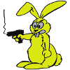 Rabbit with gun