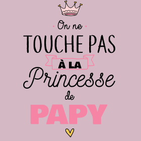 Motif La Princesse de Papy personnalisé sur vêtement
