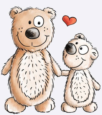 Bären Liebe - Bär - Best Friends - Partner - Comic