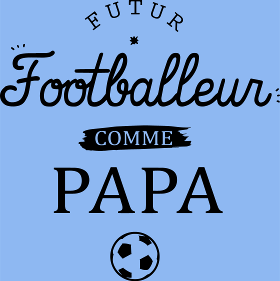 Motif T-shirt Futur Footballeur Comme Papa personnalisé sur vêtement