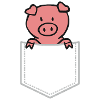 Oink in Brusttasche