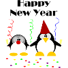 Pinguin Party Happy New Year