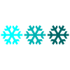 Three snowflakes