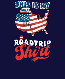 Motif Ma Tenue Road Trip USA personnalisé sur vêtement
