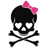Mädchen Totenkopf