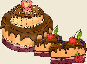Motif Gâteau Festif personnalisé sur vêtement