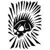 black bizarr skull