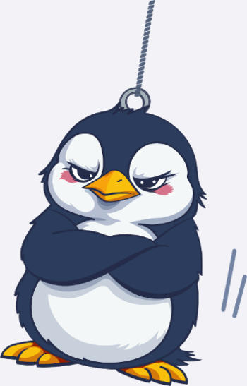 pingouin-grognon-suspendu-humour