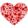 Thousands of hearts