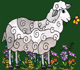 Motif Mouton Doux Rêveur personnalisé sur vêtement