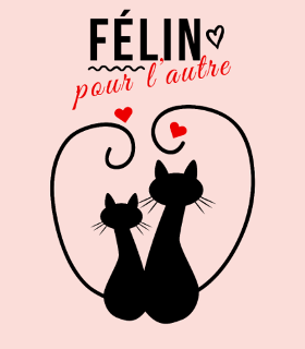 Motif Félin pour l'autre personnalisé sur vêtement