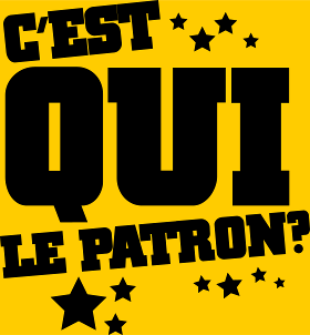 Motif T-shirt C'est Qui le Patron ? Humour et Affirmation personnalisé sur vêtement