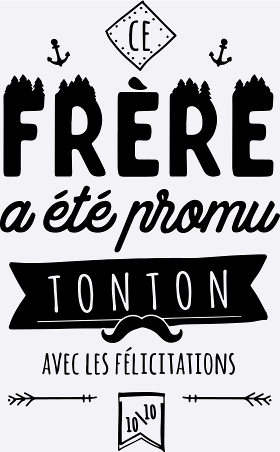 Motif Bientôt Tonton Génial personnalisé sur vêtement