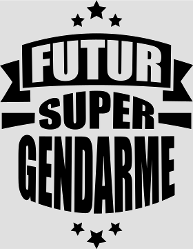 Motif T-shirt Enfant : Futur Super Gendarme ! personnalisé sur vêtement
