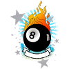 Burning 8-Ball (Billiards design) 01