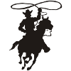 Cowboy galloping