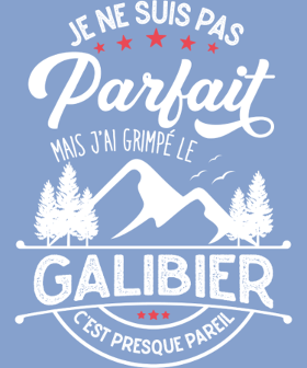 Motif Ascension du Galibier : Presque Parfait, J'ai Grimpé le Galibier ! personnalisé sur vêtement