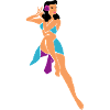 Pin up beach girl 1950's