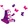 robot loves butterfly