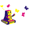 robot loves butterflies