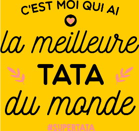 Motif T-shirt La Meilleure Tata du Monde - Le Cadeau Parfait personnalisé sur vêtement