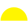 Semicircle / half circle (1c)