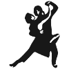 Figure tango dancing couple