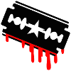 Rasierklinge mit Blut