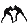 Grappling Stand Up Silhouette